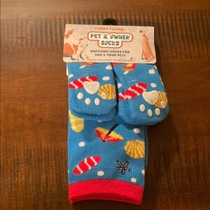 Furry Twins Pet & Owner Socks Set NWT
